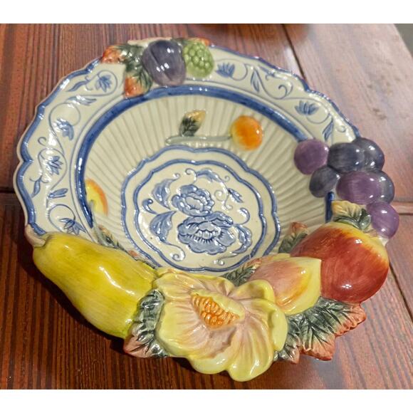 Fitz and Floyd Classics Ambrosia Collection Bowl and Bud Vase Set Vintage EUC - Picture 5 of 8